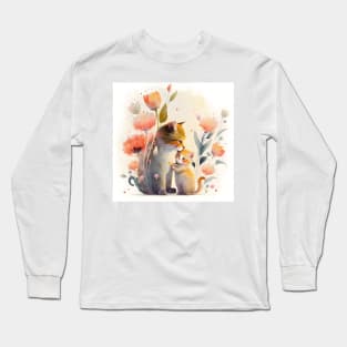 Cat Mom and Baby Long Sleeve T-Shirt